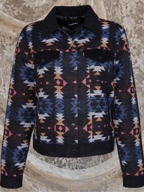 Hooey Black Aztec Pattern Jacket a